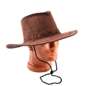 Kovboy Şapkası - Fötr Şapka - Açık Kahve - HG-200 - 4