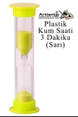 Renkli Kum Saati 1 Adet Mini Küçük Kum Saat 3 Dakika 8 cm Kum Zamanlayıcısı Dekoratif Masaüstü Plastik Çocuklar İçin - 5