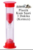 Renkli Kum Saati 1 Adet Mini Küçük Kum Saat 3 Dakika 8 cm Kum Zamanlayıcısı Dekoratif Masaüstü Plastik Çocuklar İçin - 1