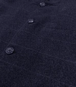 Süvari Bol Kesim Yünlü Ekose Siyah Erkek Kaban - 1