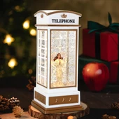 Telefon Kulübeli Işıklı Müzikli Kar Küresi - 1