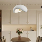 Apliqa Voliny Tekli Beyaz Beton Modern Sarkıt Oturma Odası Salon Sarkıt Avize - 1
