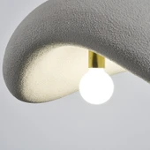 Apliqa Voliny Büyük Gri Beton Modern Sarkıt Oturma Odası Salon Sarkıt Avize thumbnail 6