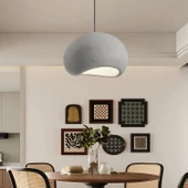 Apliqa Tretan Tekli Gri Beton Modern Sarkıt Oturma Odası Salon Sarkıt Avize - 1