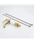 Gold Lavabo Bataryası Altın Banyo Musluğu Premium Taşlı Tasarım Gold Batarya - 3