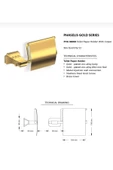 Gold Tuvalet Kağıtlık Klasik Vintage Phaselis Design Gold Banyo Kağıtlık - 2