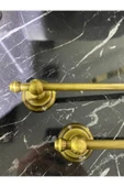 Antik Gold Havluluk Ve Tuvalet Kağıtlığı Vintage Tasarım Komple Pirinç Havluluk Ve Kağıtlık Mat Gold - 2