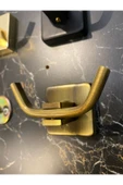 Antik Gold Bornozluk Eskitme Askılık Pirinç Premium Paslanmaz Banyo Askılık - 1
