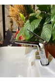 Lavabo Bataryası Silver Gümüş Banyo Musluğu Velar Tasarım Lavabo Musluğu thumbnail 2