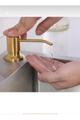 Mat Gold Ankastre Sabunluk Mat Gold Detarjanlık Mutfak Evye Sıvı Sabunluk thumbnail 5
