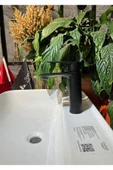 Siyah Lavabo Bataryası Slim Tasarım Kare Armatür Mat Siyah Lavabo Musluğu - 3