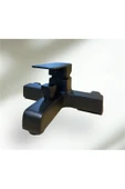 Siyah Banyo Bataryası Mat Siyah Kare Banyo Musluğu Pirinç Malzeme Büyük Kare Model thumbnail 1