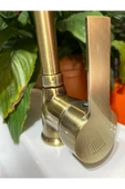 Mat Altın Mutfak Bataryası Mat Gold Evye Musluğu Antik Gold Mutfak Bataryası Eskitme - 4