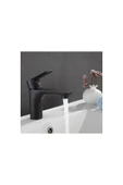Siyah Lavabo Bataryası Siyah Lavabo Musluğu 5 Yıl garantili Mat Siyah Armatür - 1