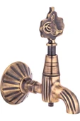 Antik Gold Kurna Musluğu Osmanlı Tuğralı Antik Eskitme Komple Pirinç Hamam Musluğu - 1