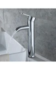 Çanak Lavabo Bataryası Gümüş Lavabo Bataryası Yüksek Çanak Lavabo Musluğu Garantili Modern Tasarım - 3