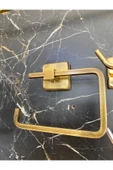 Antik Gold Tuvalet Kağıtlığı Mat Gold Kağıtlık Antik Eskitme Aksesuar Tuvalet Kağıtlık thumbnail 2