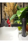 Siyah Lavabo Bataryası Dokunmatik Tasarım Siyah Lavabo Musluğu Mat Siyah Armatür thumbnail 1