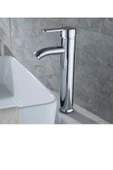 Çanak Lavabo Bataryası Gümüş Lavabo Bataryası Yüksek Çanak Lavabo Musluğu Garantili Modern Tasarım - 2