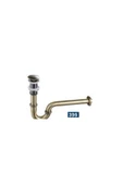Mat Gold Lavabo Sifonu Antik Gold Lavabo Gideri Pirinç Metal Eskitme Lavabo Gider - 1