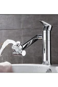 Lavabo Bataryası Robotik Banyo Musluğu 360 Derece Hareketli Batarya Tazzik Ayarlı - 1
