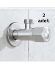 Taharat Musluğu Mat Krom Taharet Musluğu 2 Adet Leke ve Kireç Tutmaz İnox Ara Musluk thumbnail 2
