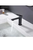 Siyah Lavabo Bataryası Mat Siyah Lavabo Bataryası Modern Tasarım Banyo Musluğu thumbnail 1