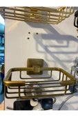 Mat Gold Süngerlik Antik Gold Sabunluk Pirinç Malzeme Şampuanlık - 3