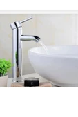 Çanak Lavabo Bataryası Gümüş Lavabo Bataryası Yüksek Çanak Lavabo Musluğu Garantili Modern Tasarım - 1