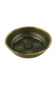 Antik Gold Hamam Tası Pirinç Kurna Tası Antik Eskitme - 1