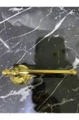Gold Havluluk Ve Tuvalet Kağıtlığı Vintage Tasarım Altın Havluluk Ve Kağıtlık Set Pirinç - 4