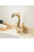 Gold Lavabo Bataryası Özel Tasarım Yunus Seri Vintage Gold Armatür - 1