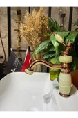 Bakır Lavabo Bataryası Mermer Tasarım Bronz Lavabo Musluğu Country Design Rose Bakır thumbnail 2
