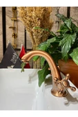 Mat Bakır Bronz Lavabo Bataryası Eskitme Lavabo Musluk Bronz Musluk Premium Design thumbnail 1