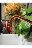 Rose Bakır Lavabo Bataryası Zen Design Kolay Abdest Yüksek Lavabo Musluğu Bronz Bakır thumbnail 4