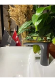 Gold Siyah Lavabo Bataryası Şelale Musluk Doğal Naturel Akışlı Banyo Musluğu - 2