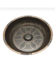 Kurna Musluğu Siyah Hamam Musluğu Üçlü Set Pirinç Malzeme Kurna Bataryası Eskitme Siyah - 4