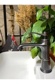 Siyah Lavabo Bataryası Vintage Lavabo Musluğu Mat Siyah Banyo Musluk Country Tasarım thumbnail 1