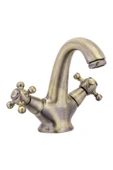 Antik Gold Lavabo Armatür Klasik Vintage Koç Banyo Musluğu - 1