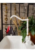 Gold Beyaz Zen Design Mutfak Bataryası Rustik Evye Bataryası - 1