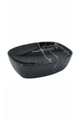 Siyah Çanak Lavabo Mermer Desen Seramik Lavabo 48*37*13 Ölçü - 1