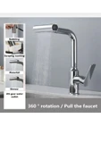 Spiralli Mutfak Bataryası Çift Kademe Evye Musluğ Döner ve Oynar Başlıklı Tazzik Ayarlı Batarya thumbnail 1