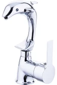 Antik Gold Lavabo Bataryası Yunus Balıklı Tasarım Özel Üretim Antik Eskitme Musluk - 2