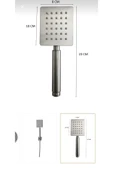Inox Duş Seti Inox Tepe Yağmurlama Banyo Duş Sistemi Alt Armatür Dahil Set 5 Yıl Garantili thumbnail 2