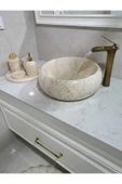 Antik Gold Ocean Şelale Çanak Lavabo Bataryası Mat Gold Çanak Lavabo Bataryası Altın Lavabo Musluğu - 3