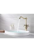 Mat Gold Çanak Lavabo Bataryası Vintage Musluk Antik Gold Lavabo Bataryası - 1
