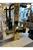 Arıtmalı Mutfak Bataryası Gold Arıtıcılı Evye Musluğu Kare Modern Tasarım Armatür Arıtmalı - 4