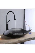 Lavabo Bataryası Siyah Çanak Lavabo Musluğu Drop Design Çanak Lavabo Uyumlu Siyah Batarya thumbnail 1