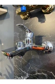 Duş Sistemi Tepe Yağmurlamalı Batarya Dahil Set Oval Yuvarlak Robot Duş Başlığı Komple Set - 5
