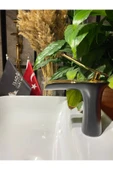 Gold Siyah Lavabo Bataryası Şelale Musluk Doğal Naturel Akışlı Banyo Musluğu - 1